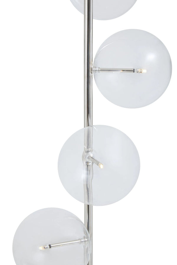 Abira Nickel and Black Marble Floor Lamp - XShowhome Limited - Xshowhome