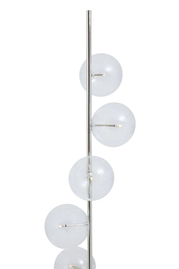 Abira Nickel and Black Marble Floor Lamp - XShowhome Limited - Xshowhome