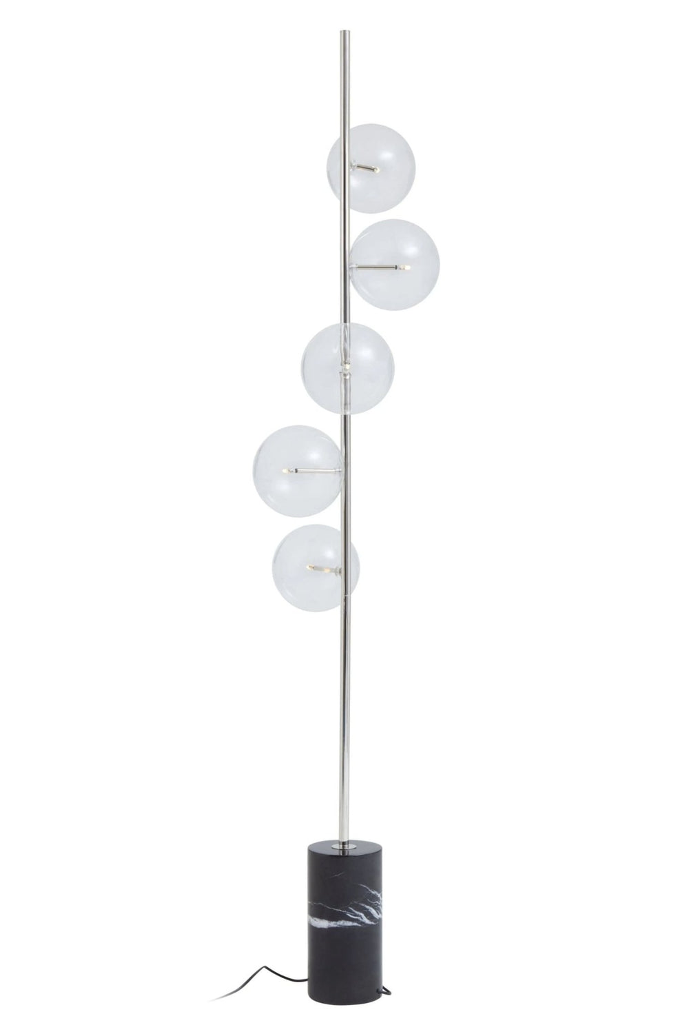 Abira Nickel and Black Marble Floor Lamp - XShowhome Limited - Xshowhome