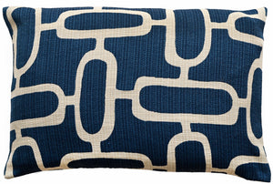 Abstract Chains Jacquard Blue 40x60 - Canwell Interiors Limited - Malini