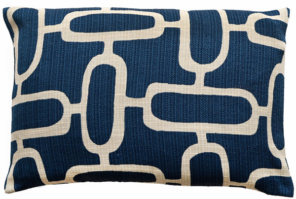 Abstract Chains Jacquard Blue 40x60 - Canwell Interiors Limited - Malini