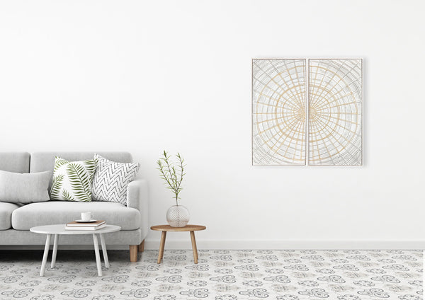 Abstract Design 15 Framed Canvas Art 100 x 100cm - XShowhome Limited - Harvard Designs