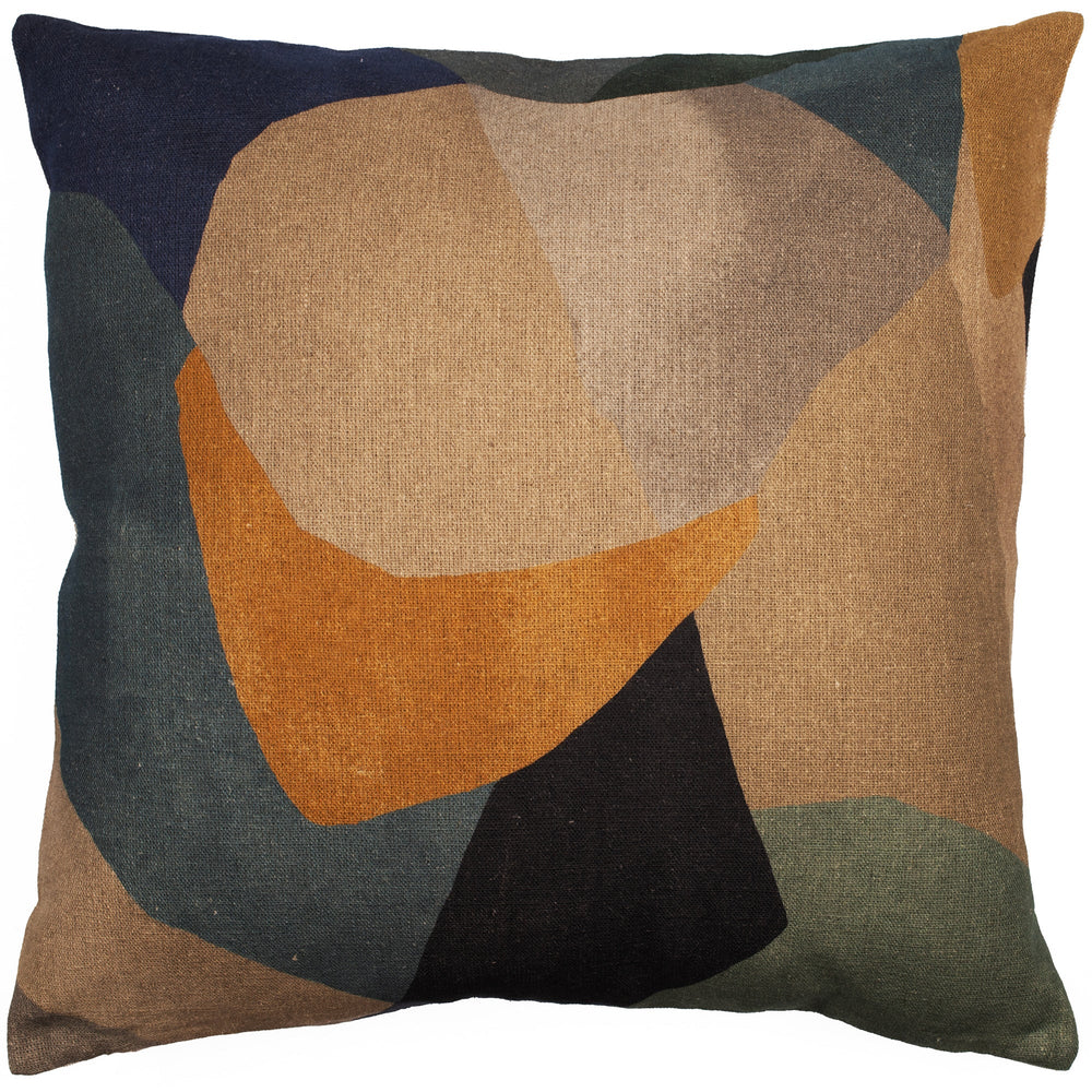 Abstract Geos Greens Linen - XShowhome Limited - Malini