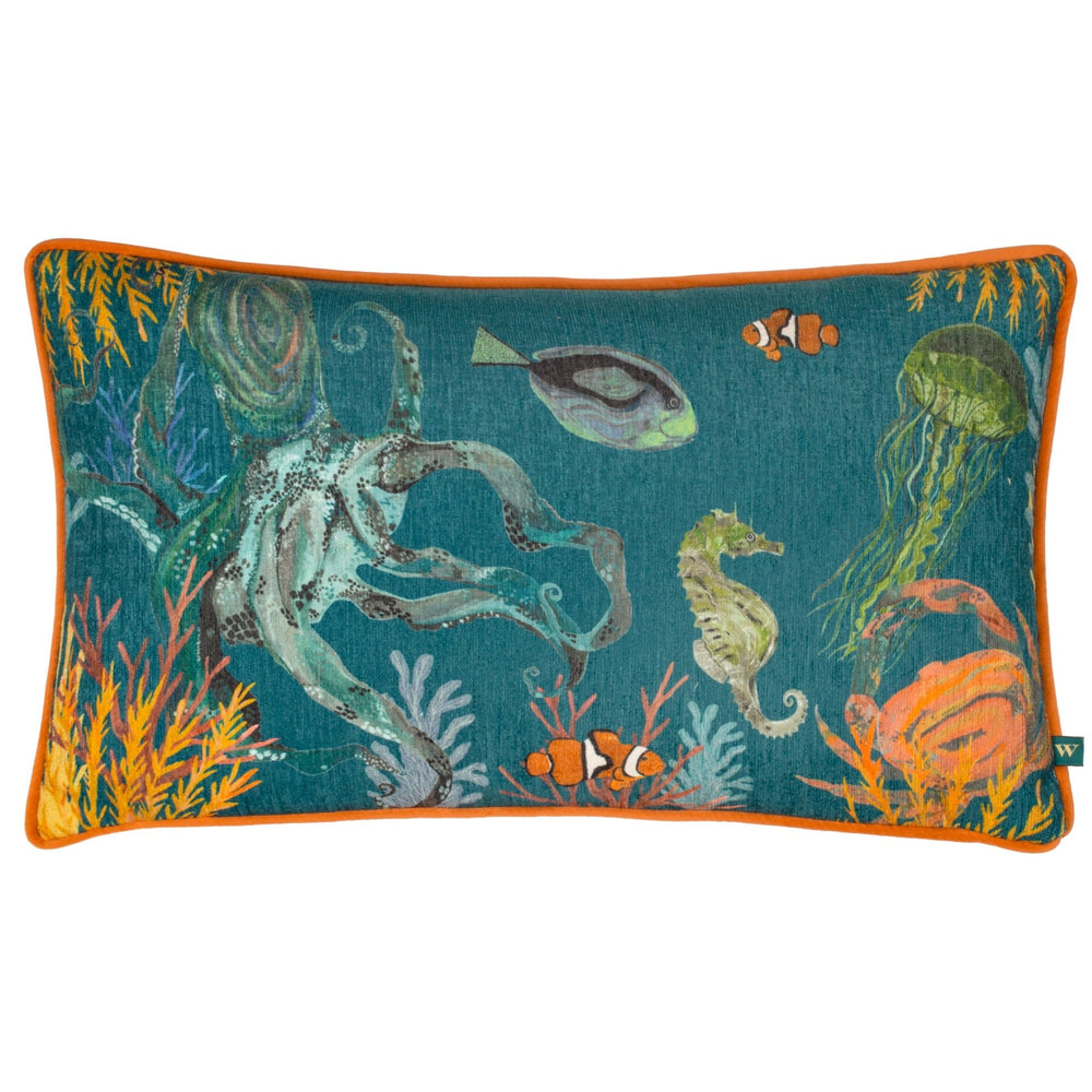 Abyss Sea Creatures 30x50 Feather Filled Cushion Multi - Canwell Interiors Limited - Riva