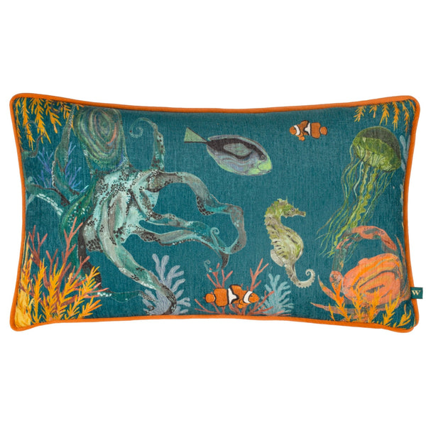 Abyss Sea Creatures 30x50 Feather Filled Cushion Multi - Canwell Interiors Limited - Riva
