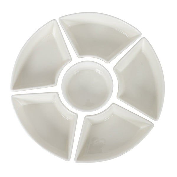 Acacia Lazy Susan including Ceramic Serving Bowls - Canwell Interiors Limited - Hills