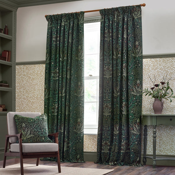 Acorn Multi 167x182 Pencil Pleat Curtains Thyme/Forest - XShowhome Limited - Riva