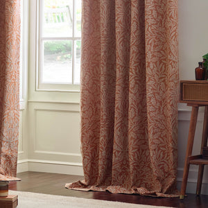 Acorn Tonal 117x182 Pencil Pleat Curtains Brick - XShowhome Limited - Riva