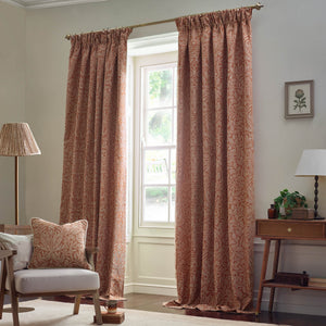 Acorn Tonal 117x182 Pencil Pleat Curtains Brick - XShowhome Limited - Riva