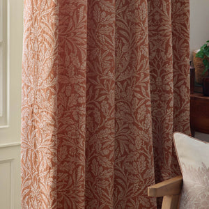 Acorn Tonal 117x182 Pencil Pleat Curtains Brick - XShowhome Limited - Riva