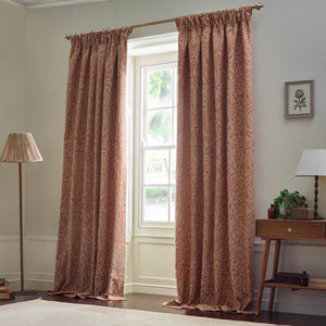 Acorn Tonal 117x182 Pencil Pleat Curtains Brick - XShowhome Limited - Riva