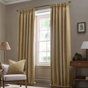 Acorn Tonal 167x137 Pencil Pleat Curtains Gold - XShowhome Limited - Riva