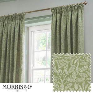 Acorn Tonal 167x228 Pencil Pleat Curtains Sage - Canwell Interiors Limited - Riva