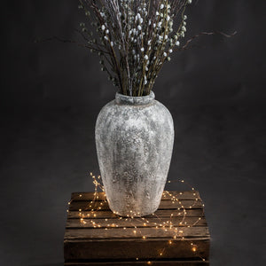 Aged Stone Tall Ceramic Vase - Canwell Interiors Limited - Hills