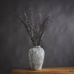 Aged Stone Tall Ceramic Vase - Canwell Interiors Limited - Hills