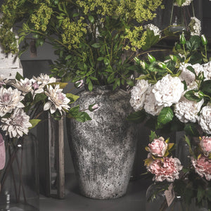 Aged Stone Tall Ceramic Vase - Canwell Interiors Limited - Hills