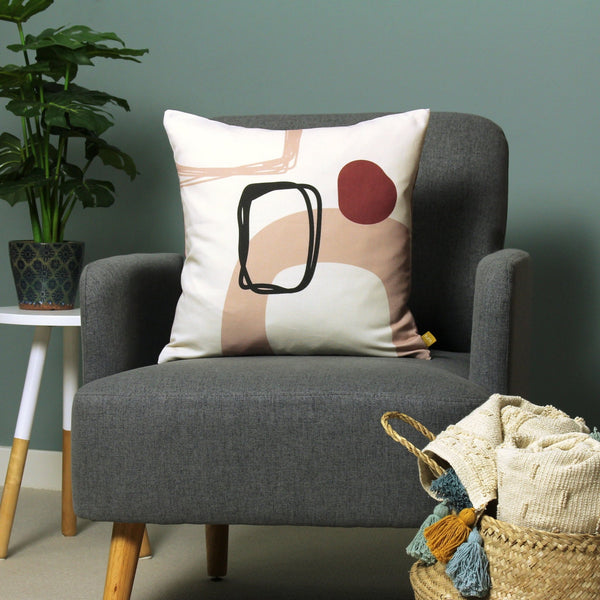 Aida 43x43 Feather Filled Cushion Blush - Canwell Interiors Limited - Riva