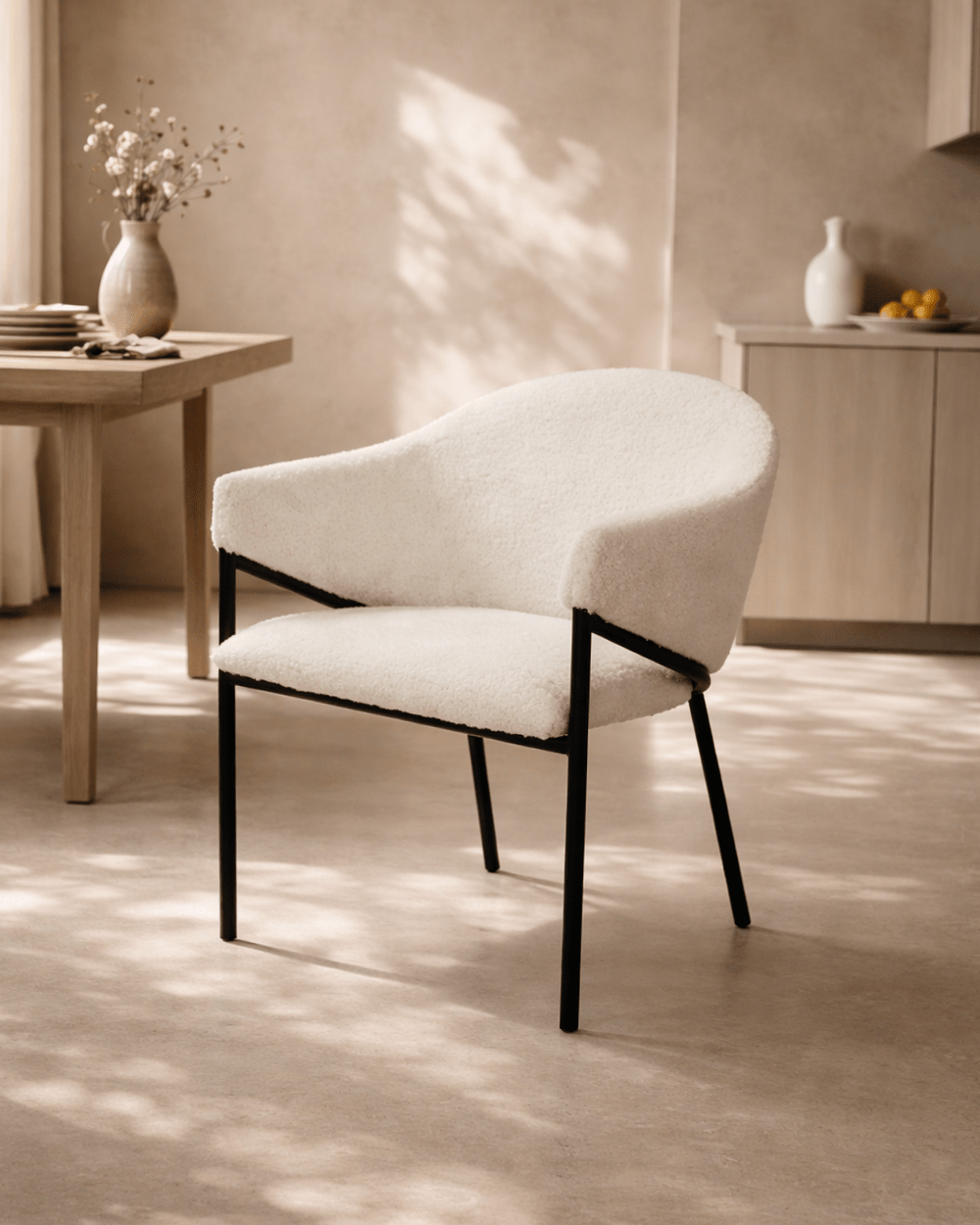 Aidan Armchair - Polar Bouclé - Set of 2 - XShowhome Limited - Tommy Franks