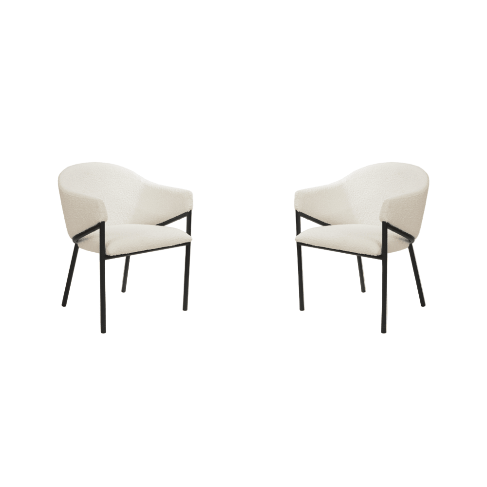 Aidan Armchair - Polar Bouclé - Set of 2 - XShowhome Limited - Tommy Franks
