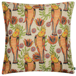 Akamba Cockatiels 50x50 Feather Filled Cushion Multi - Canwell Interiors Limited - Riva