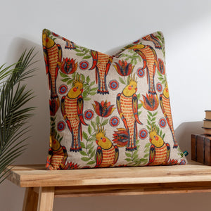 Akamba Cockatiels 50x50 Feather Filled Cushion Multi - Canwell Interiors Limited - Riva