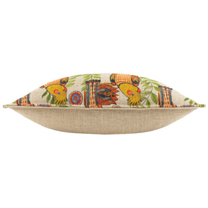 Akamba Cockatiels 50x50 Feather Filled Cushion Multi - Canwell Interiors Limited - Riva