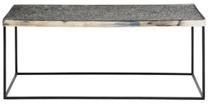 Akola Rectangle Coffee Table in Silver and Glass - Canwell Interiors Limited - Xshowhome