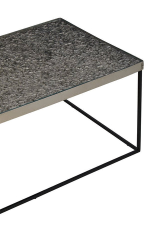 Akola Rectangle Coffee Table in Silver and Glass - Canwell Interiors Limited - Xshowhome