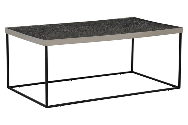 Akola Rectangle Coffee Table in Silver and Glass - Canwell Interiors Limited - Xshowhome