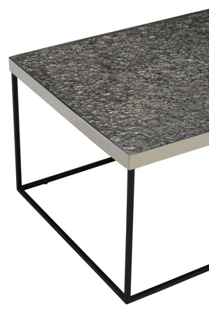 Akola Rectangle Coffee Table in Silver and Glass - XShowhome Limited - Xshowhome