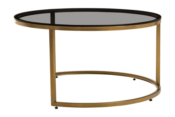 Alana Set of 2 Gold and Black Round Nesting Coffee Tables - XShowhome Limited - Xshowhome