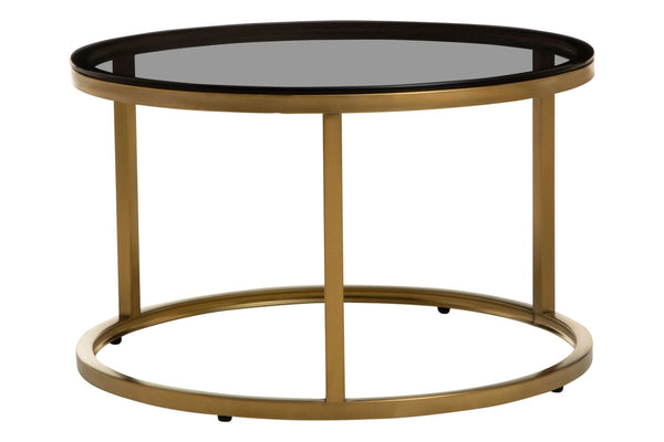 Alana Set of 2 Gold and Black Round Nesting Coffee Tables - XShowhome Limited - Xshowhome