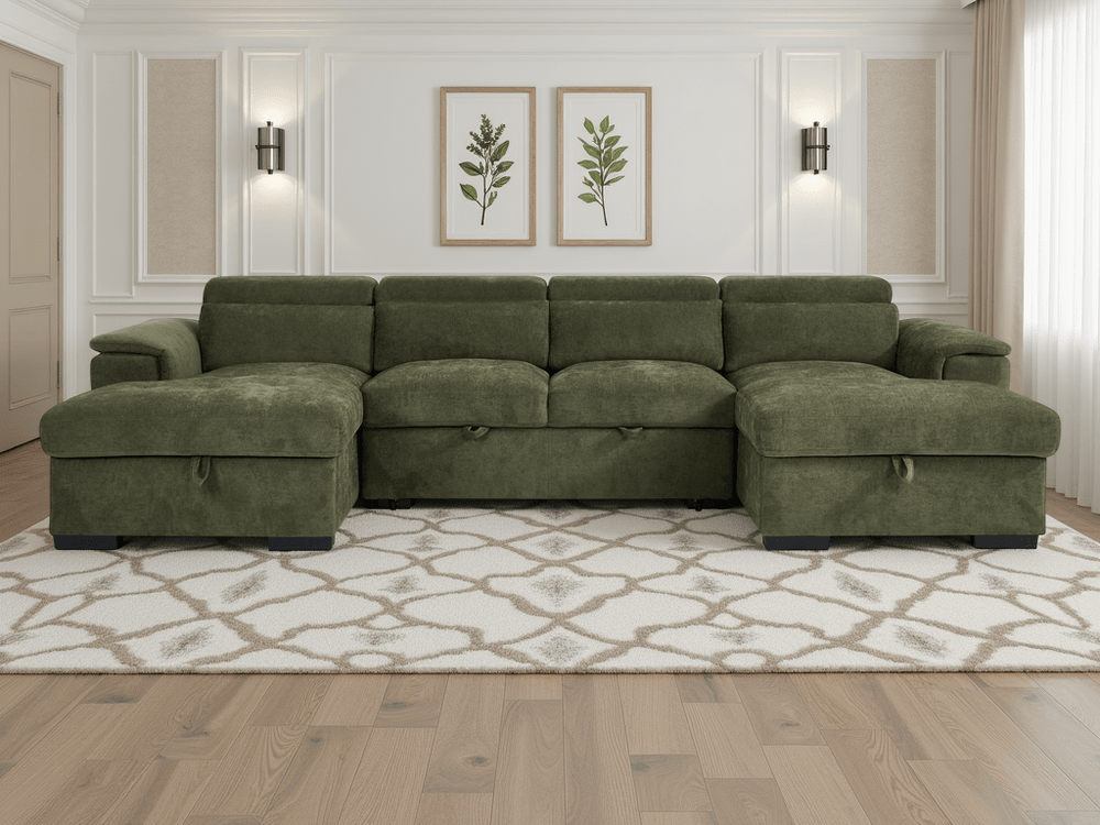 Alaya Sofabed Green U Shape Corner - XShowhome Limited - Xshowhome