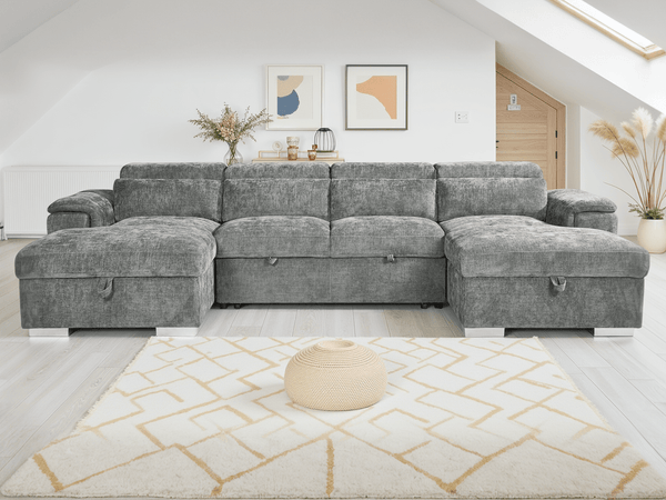 Alaya Sofabed Grey U Shape Corner - XShowhome Limited - Xshowhome