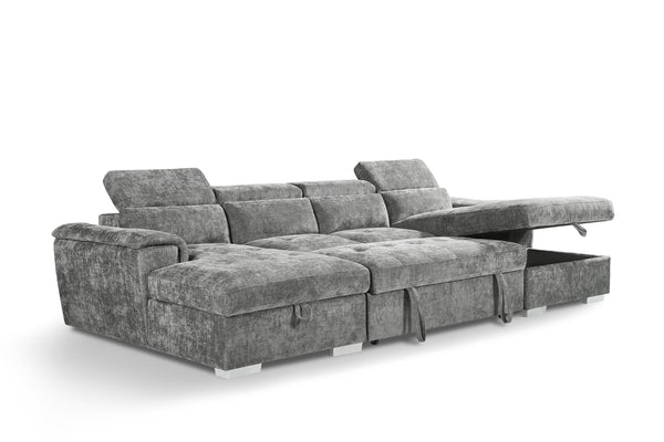 Alaya Sofabed Grey U Shape Corner - XShowhome Limited - Xshowhome