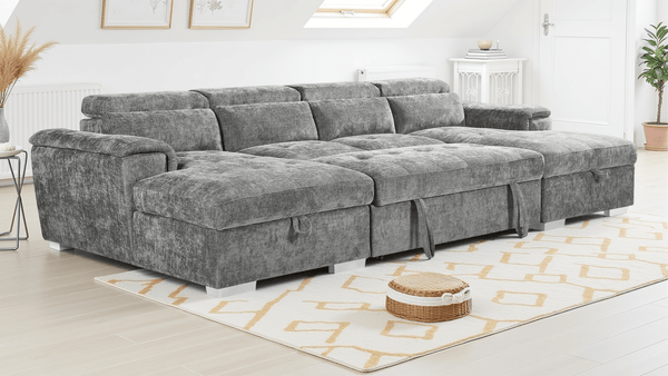 Alaya Sofabed Grey U Shape Corner - XShowhome Limited - Xshowhome