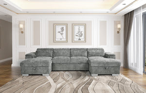 Alaya Sofabed Grey U Shape Corner - XShowhome Limited - Xshowhome