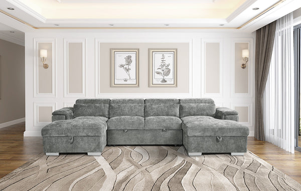 Alaya Sofabed Grey U Shape Corner - XShowhome Limited - Xshowhome