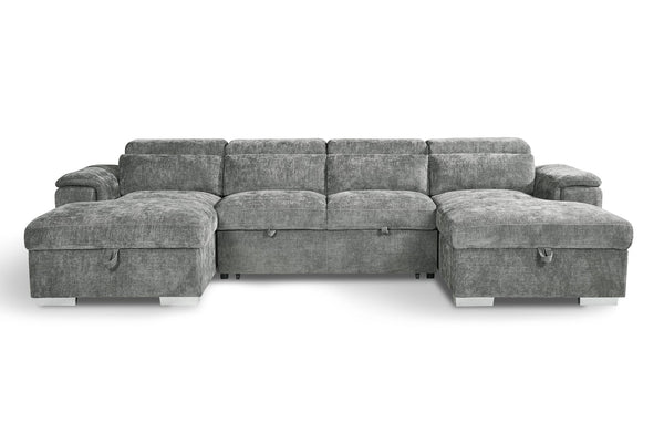 Alaya Sofabed Grey U Shape Corner - XShowhome Limited - Xshowhome