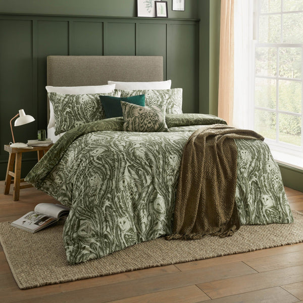 Albus Single Duvet Set Forest Green - Canwell Interiors Limited - Riva