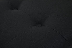 Alea Black Fabric Bench - Canwell Interiors Limited - Xshowhome