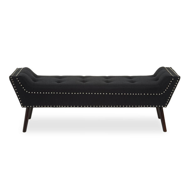 Alea Black Fabric Bench - Canwell Interiors Limited - Xshowhome
