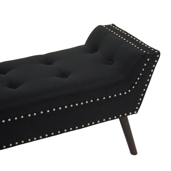 Alea Black Fabric Bench - Canwell Interiors Limited - Xshowhome