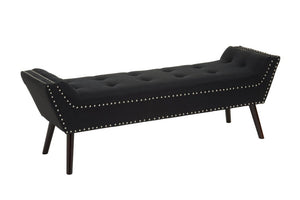 Alea Black Fabric Bench - Canwell Interiors Limited - Xshowhome