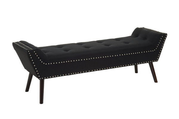 Alea Black Fabric Bench - Canwell Interiors Limited - Xshowhome