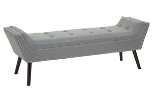Alea Grey Fabric Bench - Canwell Interiors Limited - Xshowhome