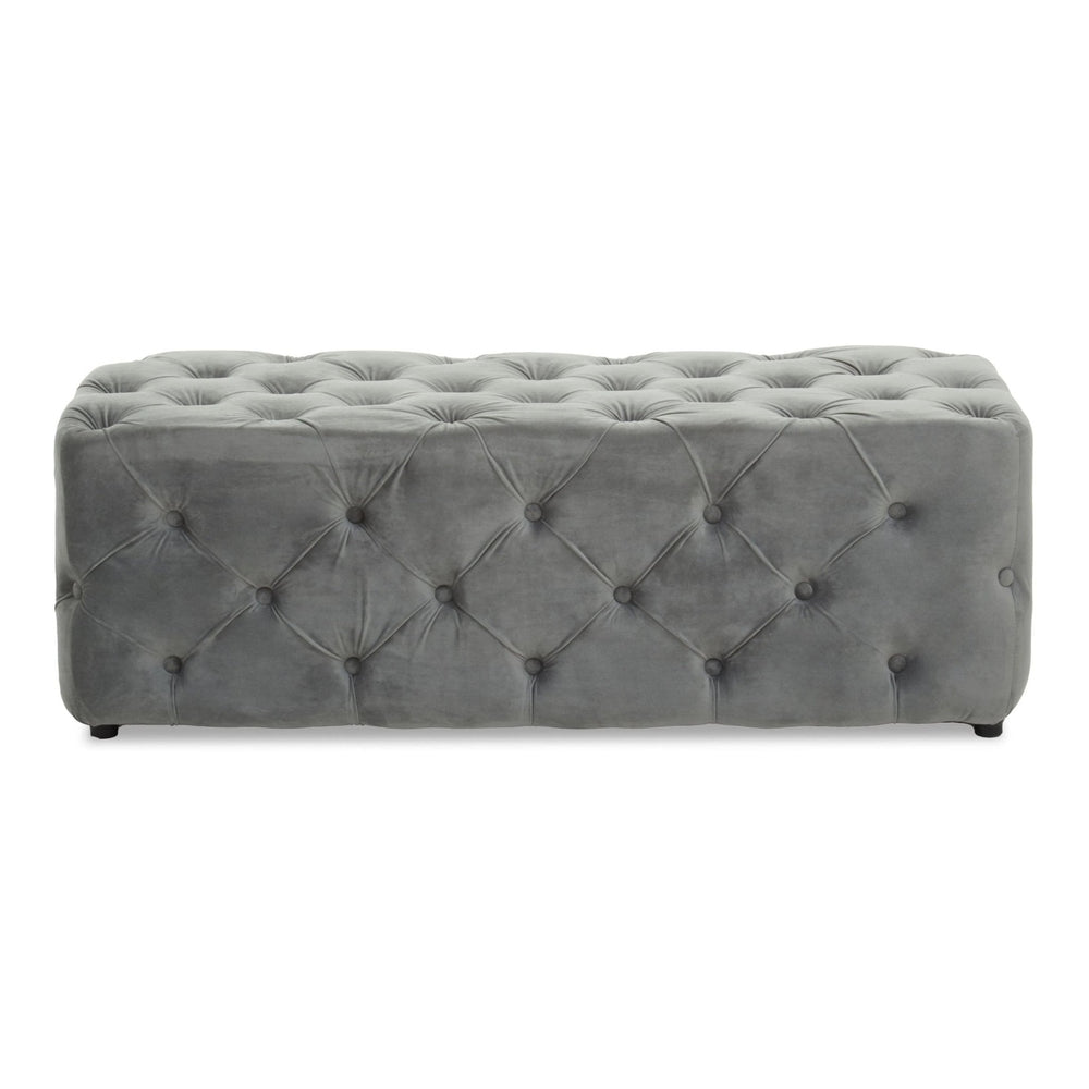 Alea Grey Velvet Button Tufted Bench - XShowhome Limited - Xshowhome