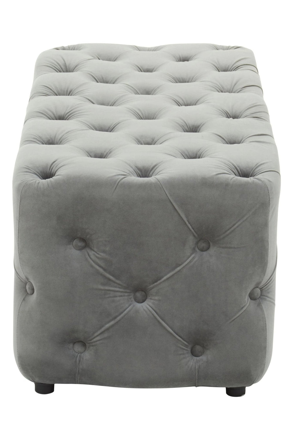 Alea Grey Velvet Button Tufted Bench - XShowhome Limited - Xshowhome