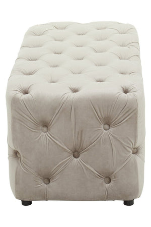 Alea Mink Velvet Button Tufted Bench - Canwell Interiors Limited - Xshowhome