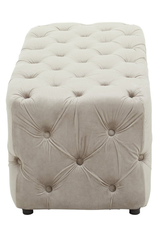 Alea Mink Velvet Button Tufted Bench - Canwell Interiors Limited - Xshowhome